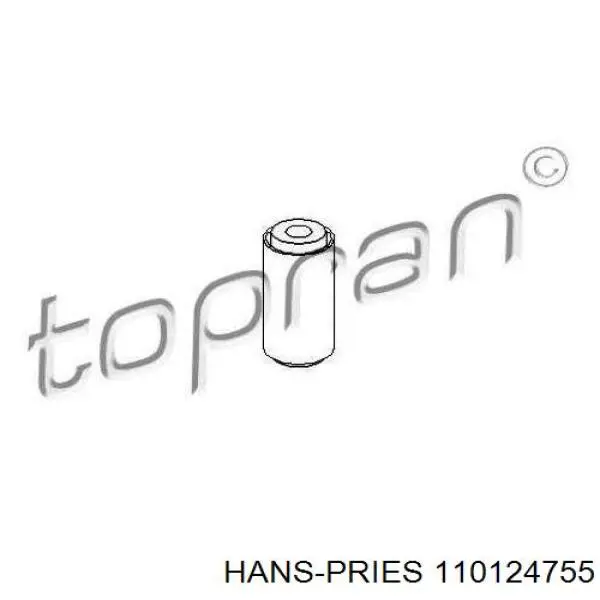 Подушка (опора) двигателя левая (сайлентблок) 110124755 Hans Pries (Topran)