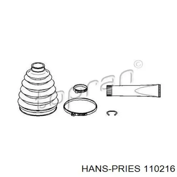 Пыльник ШРУСа наружный 110216 Hans Pries (Topran)