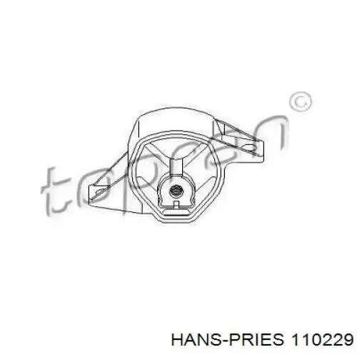 110 229 Hans Pries (Topran) подушка трансмиссии (опора коробки передач левая)