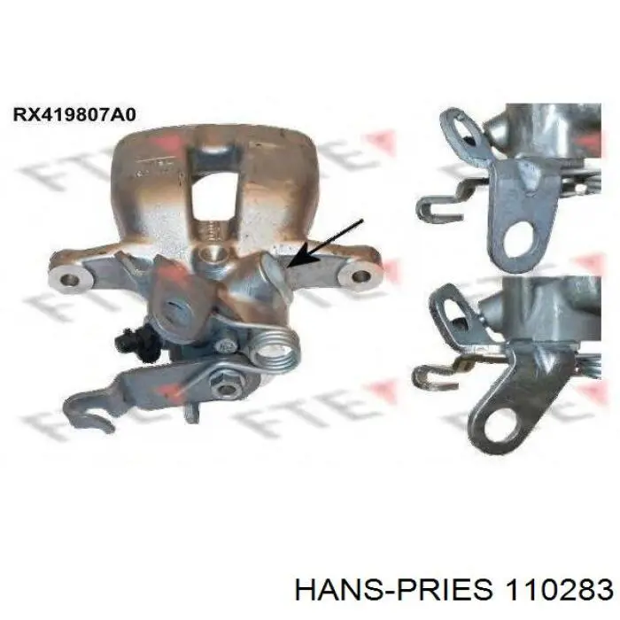 Суппорт тормозной передний левый Hans Pries (Topran) 110283