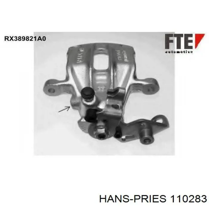 110283 Hans Pries (Topran) Суппорт тормозной, передний, левый