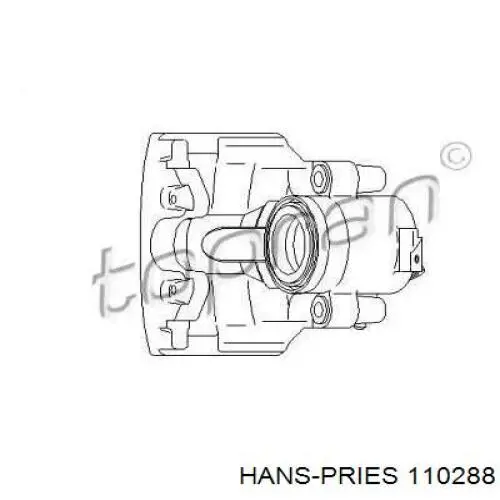 110288 Hans Pries (Topran) суппорт тормозной передний левый