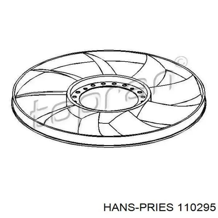110295 Hans Pries (Topran) вентилятор (крыльчатка радиатора охлаждения)