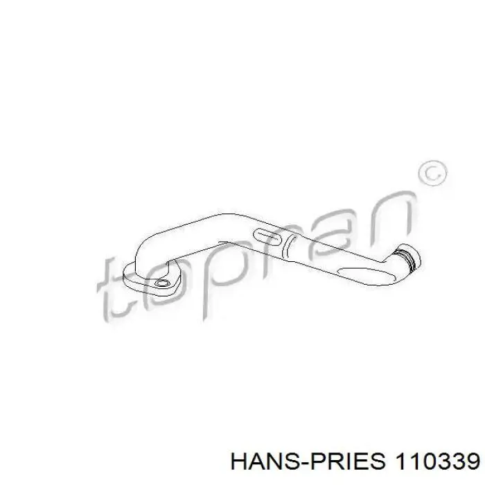 110339 Hans Pries (Topran) патрубок системы рециркуляции отработавших газов egr