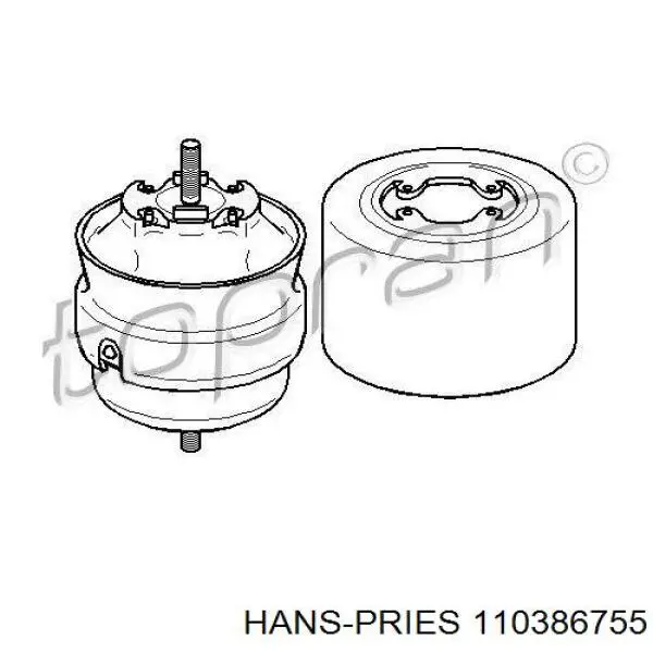Левая/правая опора двигателя 110386755 Hans Pries (Topran)
