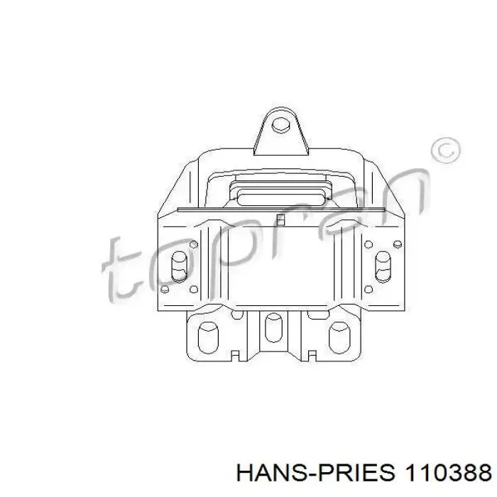 Левая подушка двигателя 110388 Hans Pries (Topran)