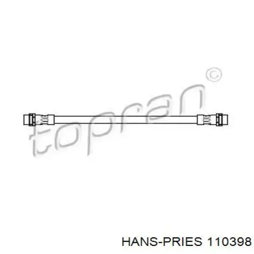 Задний тормозной шланг 110398 Hans Pries (Topran)