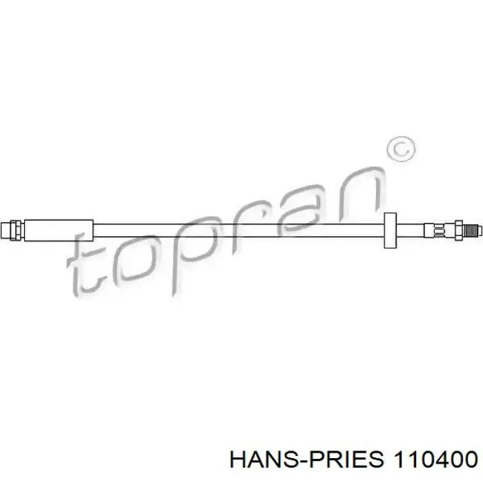 Задний тормозной шланг 110400 Hans Pries (Topran)