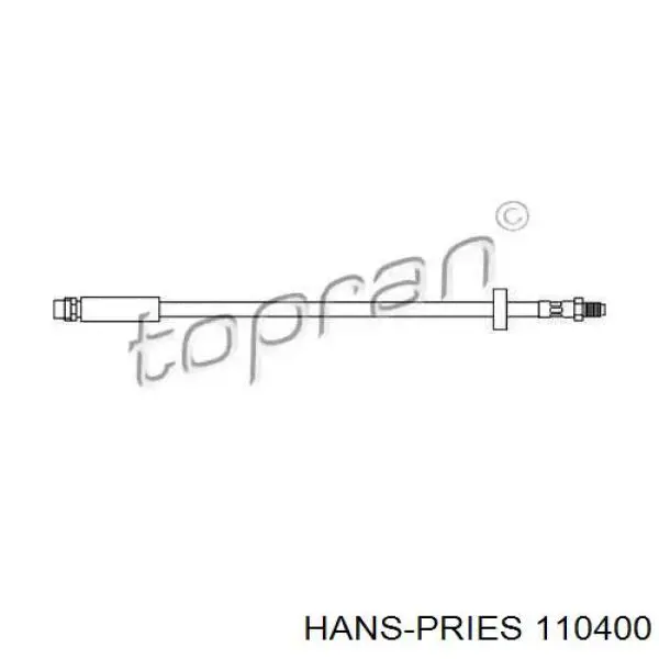 Tubo liquido de freno trasero 110400 Hans Pries (Topran)