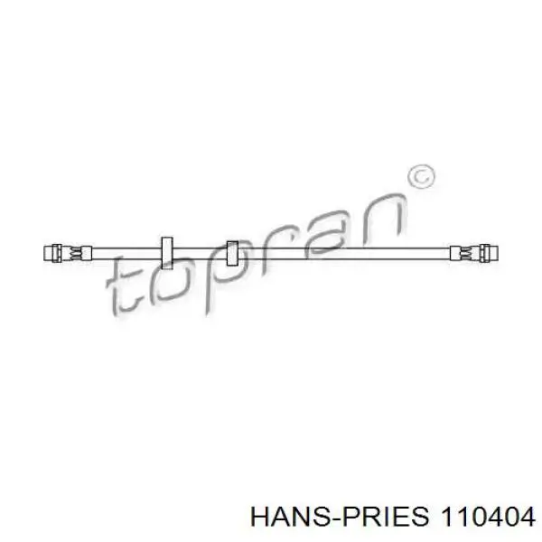 110404 Hans Pries (Topran) шланг тормозной передний правый