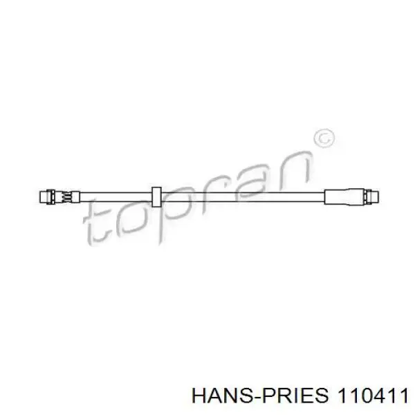 Шланг тормозной передний 110411 Hans Pries (Topran)