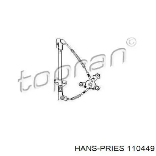 110449 Hans Pries (Topran) Механизм стеклоподъемника передней левой двери