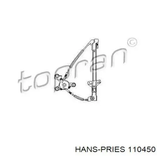 110450 Hans Pries (Topran) механизм стеклоподъемника двери передней правой