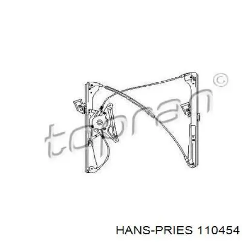 Механизм стеклоподъемника двери передней правой 110454 Hans Pries (Topran)