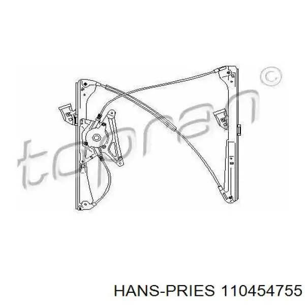 Механизм стеклоподъемника двери передней правой 110454755 Hans Pries (Topran)