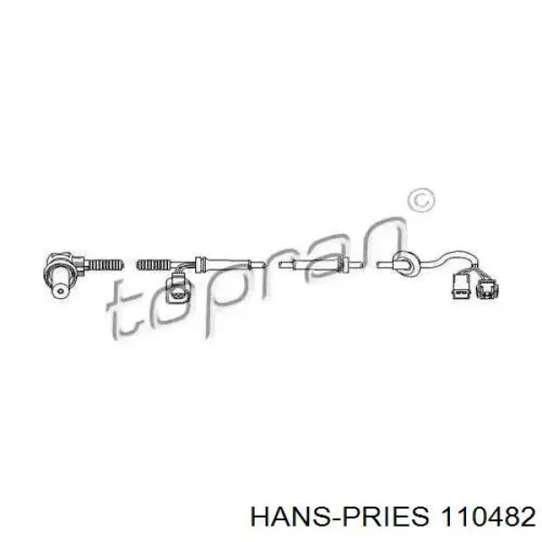 Датчик АБС (ABS) передний 110482 Hans Pries (Topran)