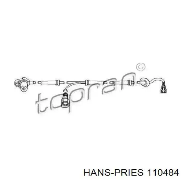 110 484 Hans Pries (Topran) датчик абс (abs передний)