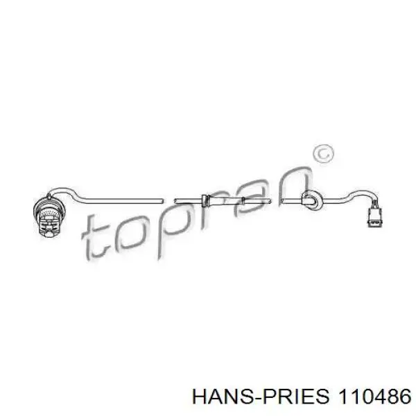 Датчик АБС (ABS) задний правый 110486 Hans Pries (Topran)