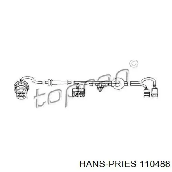 11-0488 Hans Pries (Topran) датчик абс (abs задний левый)