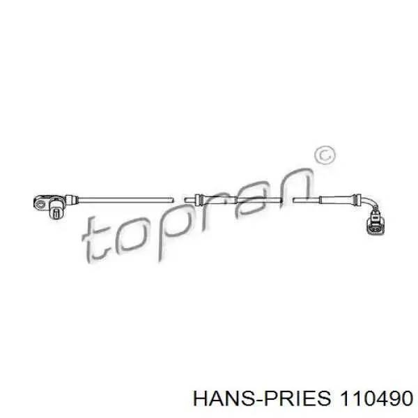 110490 Hans Pries (Topran) датчик абс (abs передний)