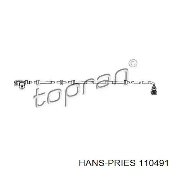 110491 Hans Pries (Topran) датчик абс (abs задний)