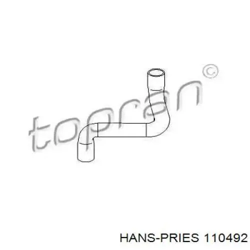 110492 Hans Pries (Topran) Патрубок радиатора охлаждения нижний