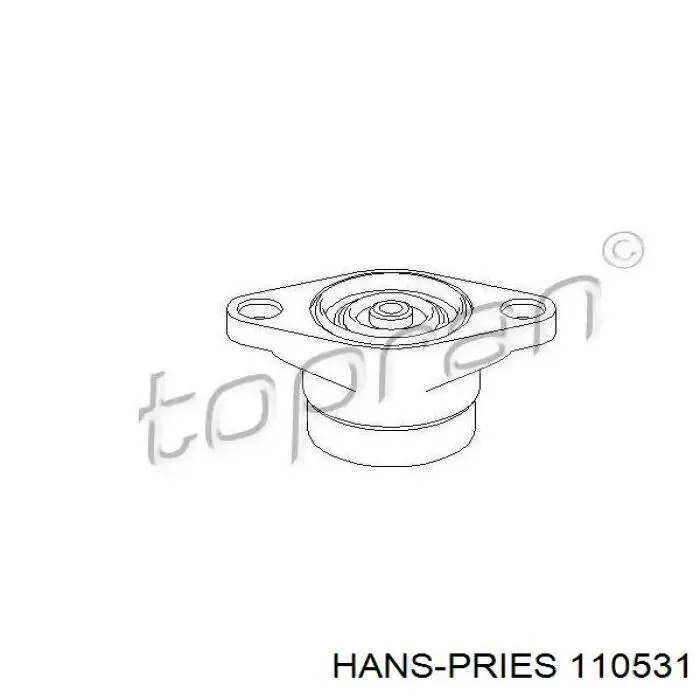 110531 Hans Pries (Topran) опора амортизатора заднего