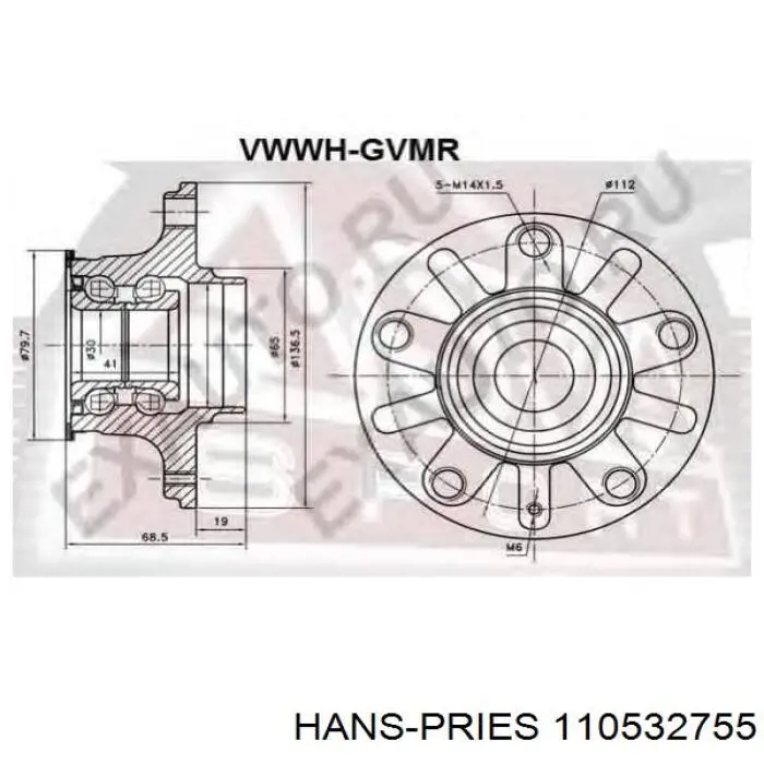 Ступицы задних колес Hans Pries (Topran) 110532755 цена, от 35.47 USD