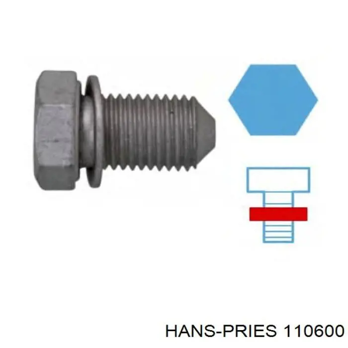 Прокладка пробки поддона двигателя Hans Pries (Topran) 110600 цена, от 0.24 USD
