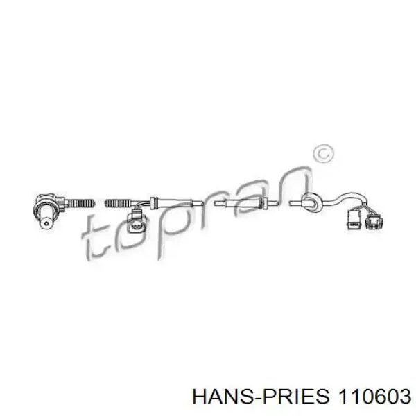 Датчик АБС (ABS) передний 110603 Hans Pries (Topran)