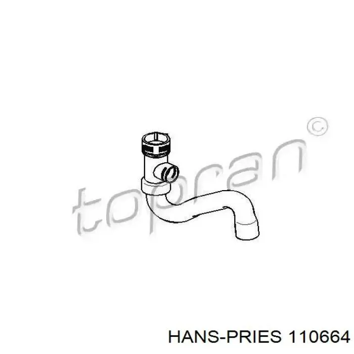 110664 Hans Pries (Topran) шланг (патрубок радиатора охлаждения нижний)