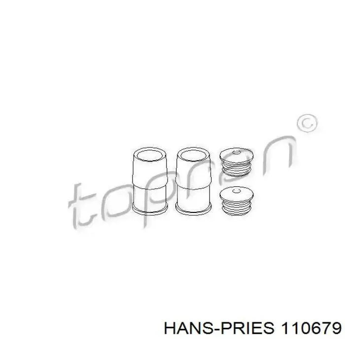 110679 Hans Pries (Topran) пыльник направляющей суппорта тормозного переднего
