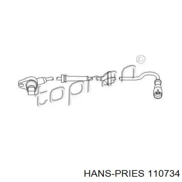 Датчик АБС (ABS) задний 110734 Hans Pries (Topran)