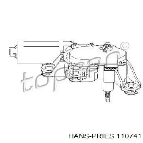 Мотор стеклоочистителя заднего стекла 110741 Hans Pries (Topran)