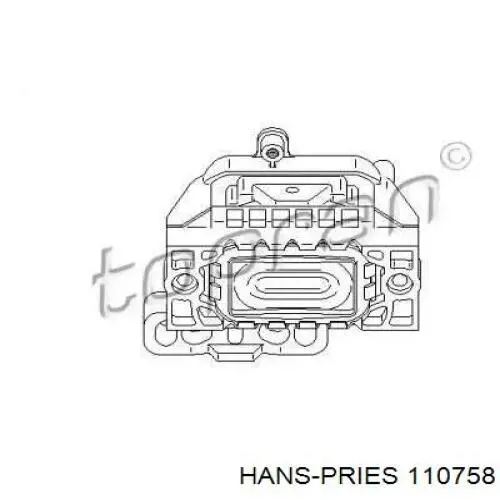 Подушка двигателя 110758 Hans Pries (Topran)