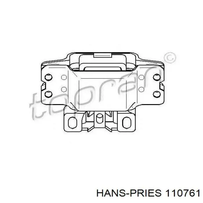 Левая подушка двигателя 110761 Hans Pries (Topran)