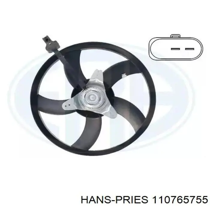 Купить 110765755 Hans Pries (Topran) Электровентилятор охлаждения в сборе (мотор+крыльчатка)