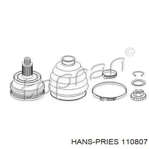 110807 Hans Pries (Topran) шрус наружный передний
