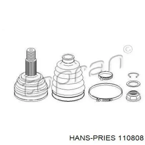 ШРУС наружный передний 110808 Hans Pries (Topran)