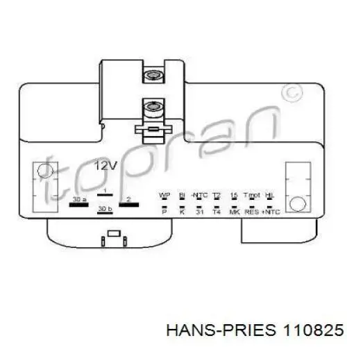 Регулятор оборотов вентилятора 110825 Hans Pries (Topran)