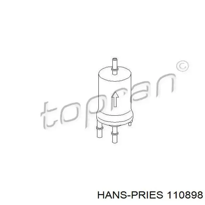 Топливный фильтр 110898 Hans Pries (Topran)