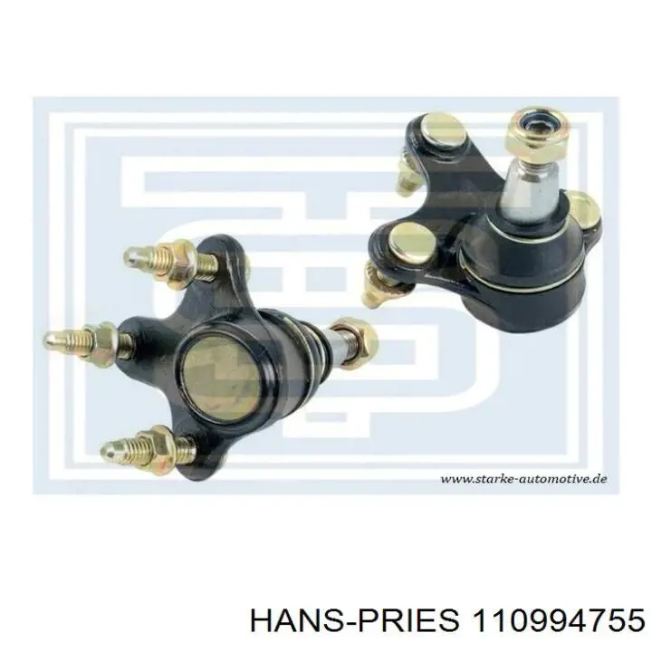 Нижняя левая шаровая опора Hans Pries (Topran) 110994755 цена, от 13.82 USD