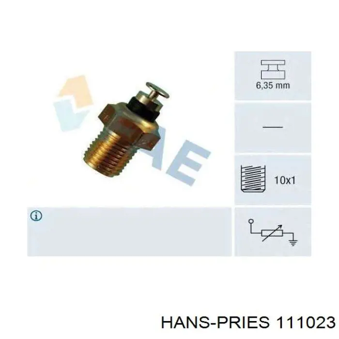 Кришка/пробка розширювального бачка 111023 Hans Pries (Topran)