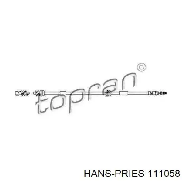 Шланг тормозной передний 111058 Hans Pries (Topran)