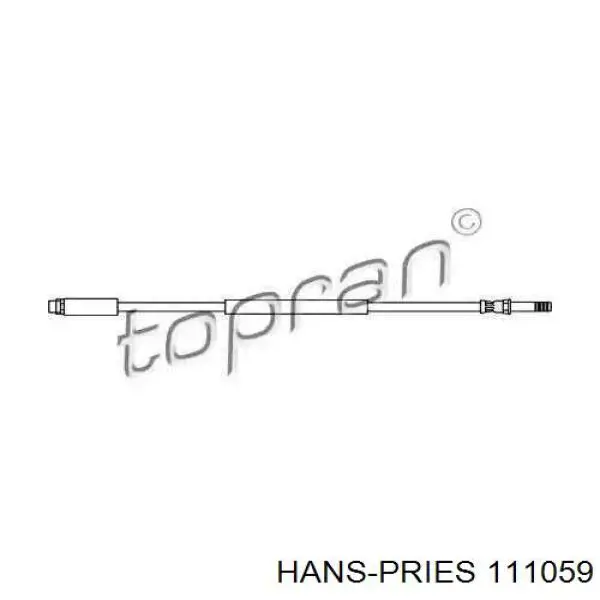 Задний тормозной шланг 111059 Hans Pries (Topran)