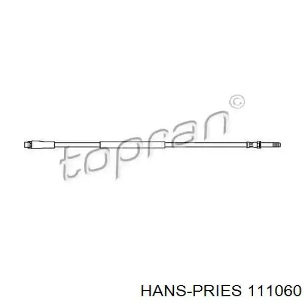 111060 Hans Pries (Topran) шланг тормозной передний