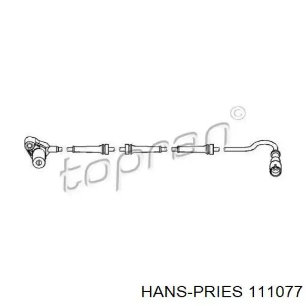 Датчик АБС (ABS) задний левый 111077 Hans Pries (Topran)