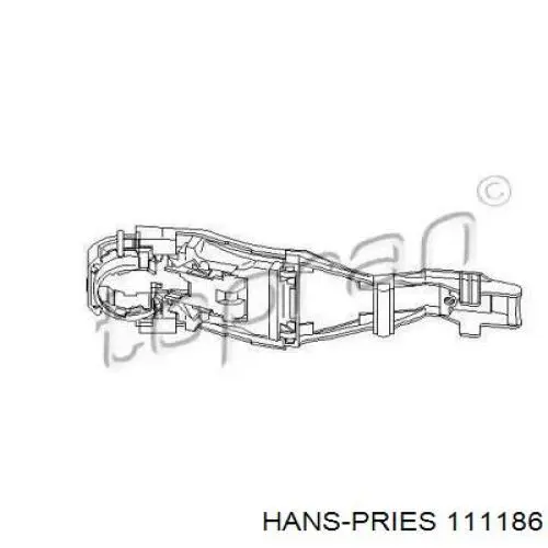 Держатель наружной ручки двери передней правой 111186 Hans Pries (Topran)