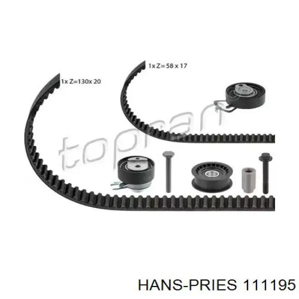 Комплект ремня ГРМ 111195 Hans Pries (Topran)