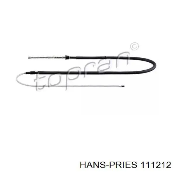 111212 Hans Pries (Topran) трос ручного тормоза задний правый/левый